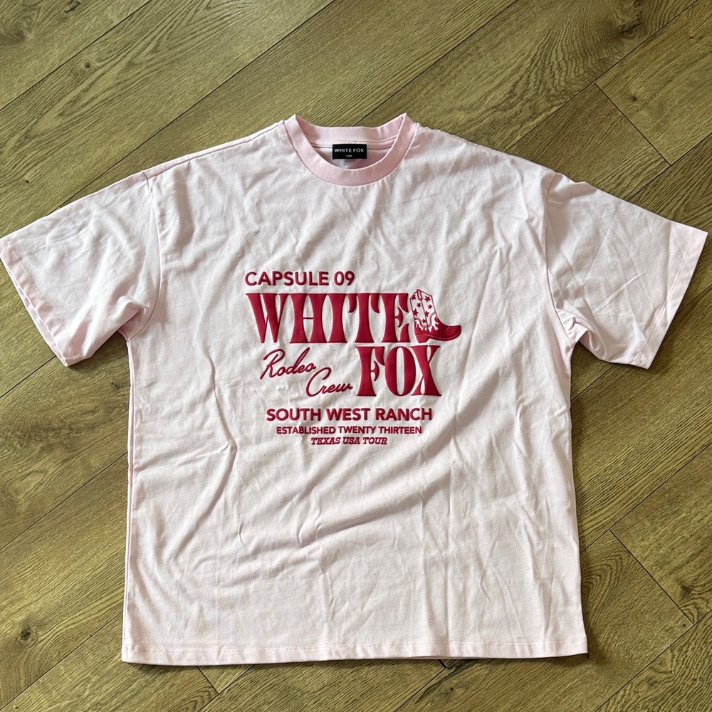 White Fox Pink Graphic T-Shirt